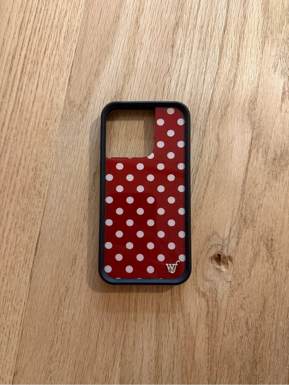 Wildflower Red Polka Dot, White Mushroom & Black Grip iPhone 14 Pro Case Options